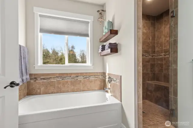 Shower and bath tub of Master Bathroom