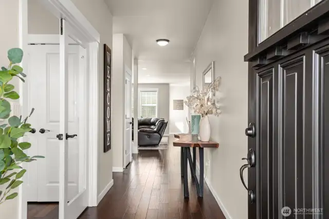 Entry, double door office to your left
