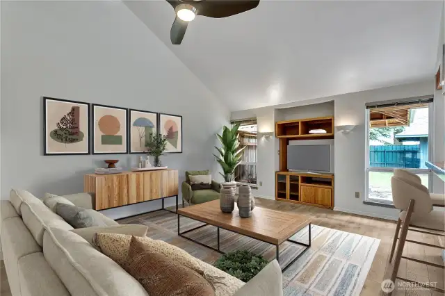 Main living area ...virtually staged.