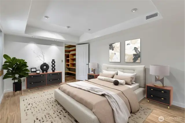 Main Floor Bedroom, Virtually Staged.