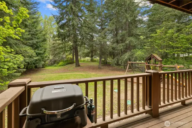 Main level backyard porch