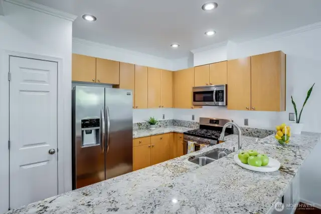 Ample cabinet space and pantry!