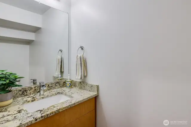 Pristine powder room to accommodate your guests.