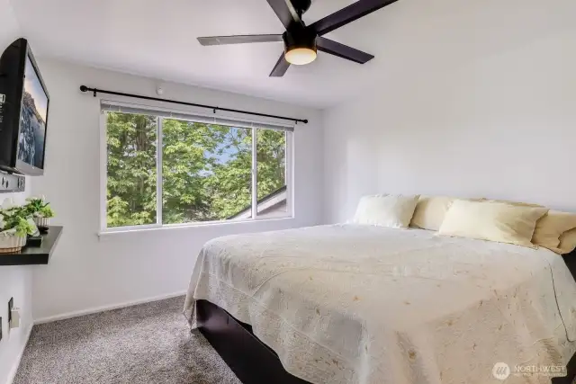 You must FEEL this room in person.  So soothing and calm - and super plush carpet feels dreamy under the toes.
