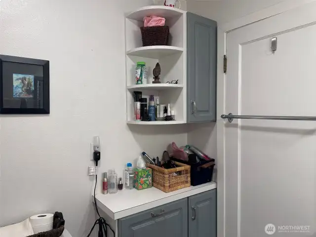 Lots of storage in the bathroom!