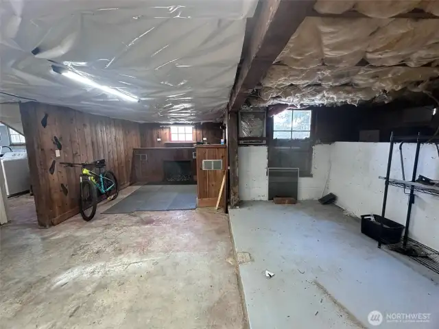 Easily accessible basement storage.