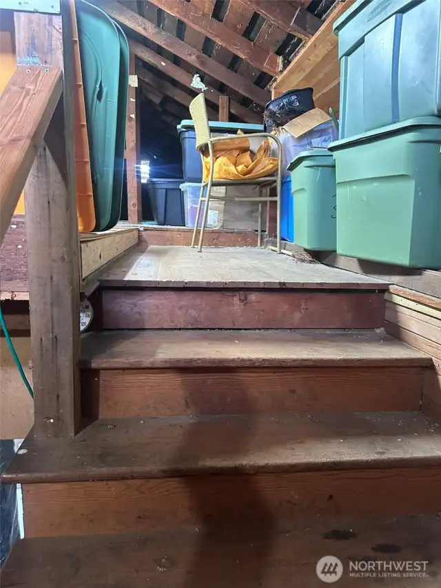 Up the attic steps!