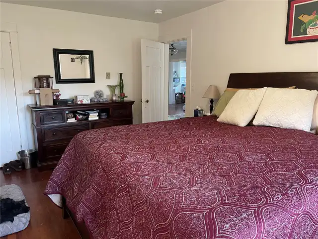Front bedroom large enough for a king sized bed!