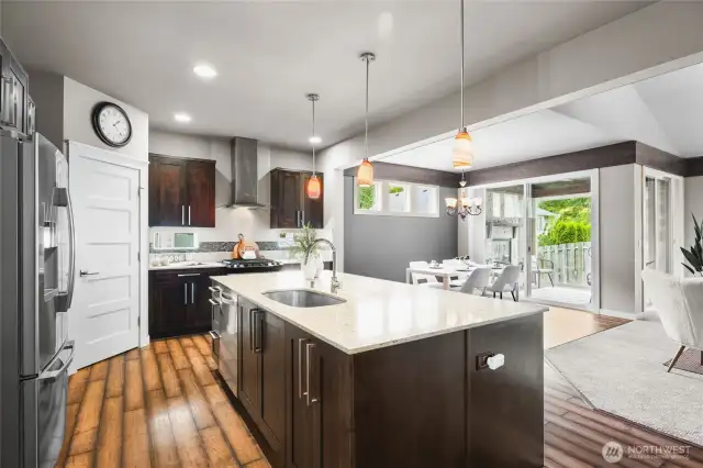 The perfect, open concept living experience with a huge island!
