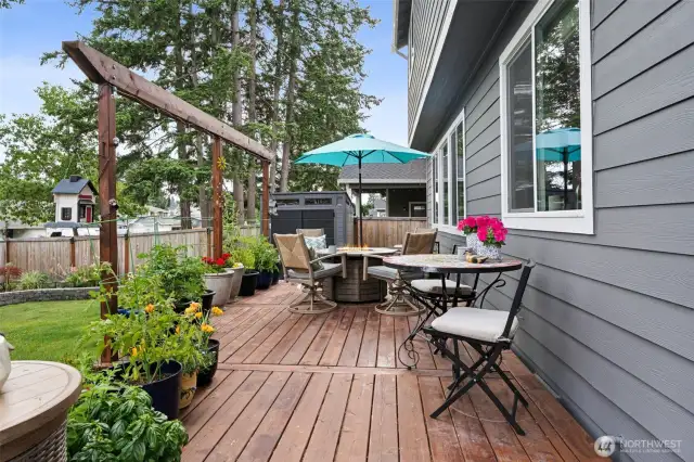 Enjoy your backyard Oasis from your Deck