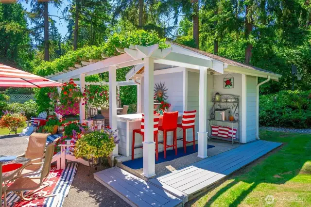 This sweet little area is a fun place to take a break from all the activities.