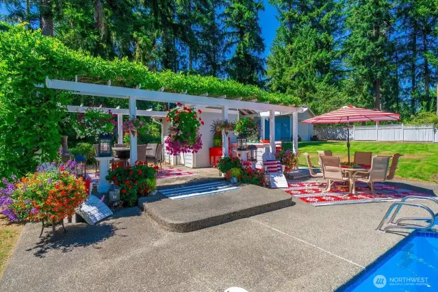The bath house area was originally intended to be the start of an ADU,  (Buyer to verify to their own satisfaction)