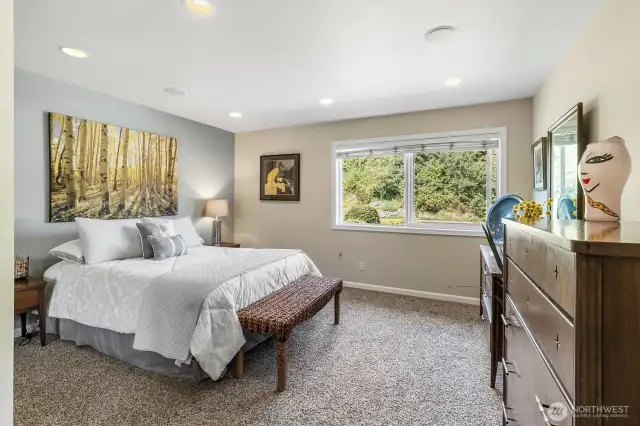 Guests have plenty of room in this second bedroom.