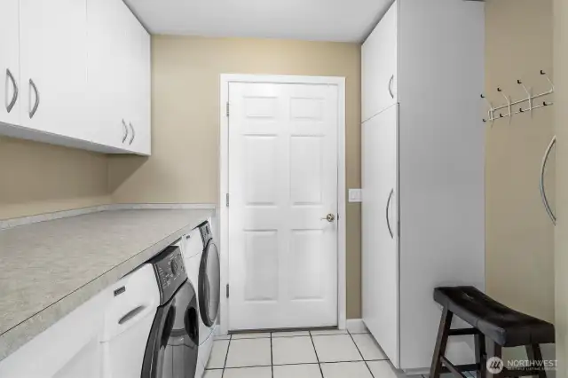 Laundry area off the garage.