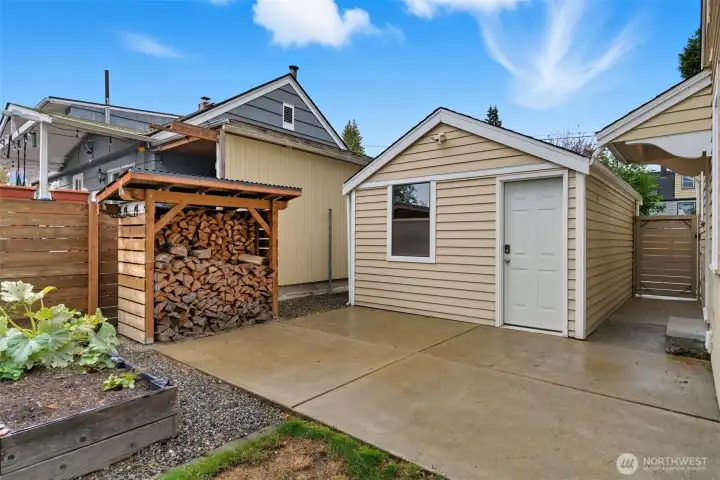 Firewood Storage + Detached Garage