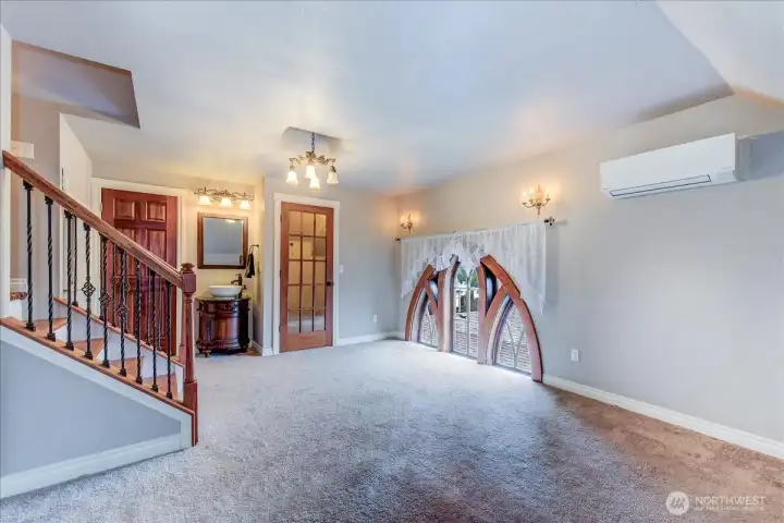 Hidden bedroom with bathroom