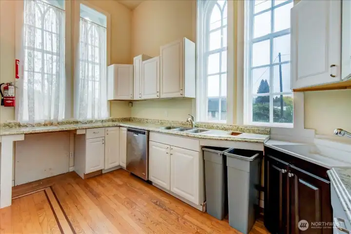 Extra large event kitchen.