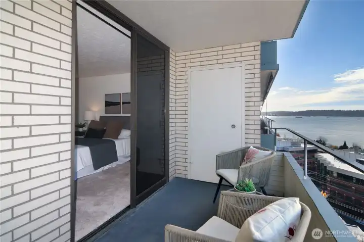 Private access to deck from the primary bedroom