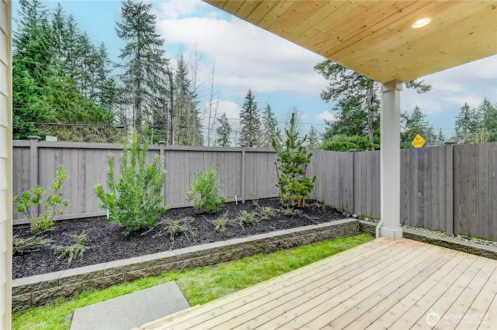 Covered Deck or Patio, Landscaping, Retaining Walls and Lot Sizes will vary per lot. Ask for details