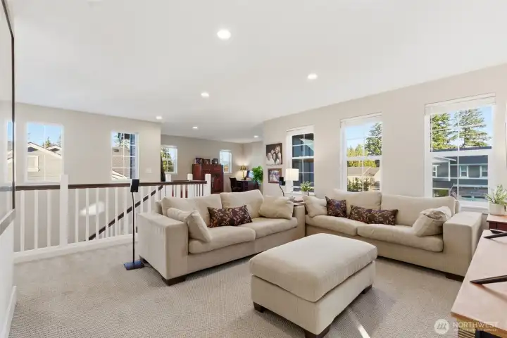 The bonus room offers flexible space perfect for a home office, media room, playroom, or guest retreat. Bright and versatile, it adapts easily to fit your lifestyle needs.