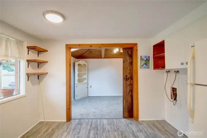 Kitchen to the flex bonus room