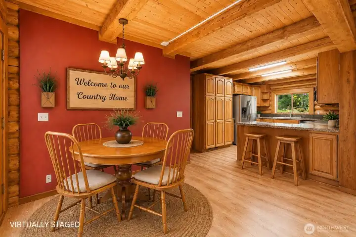 VIRTUALLY STAGED dining_kitchen area