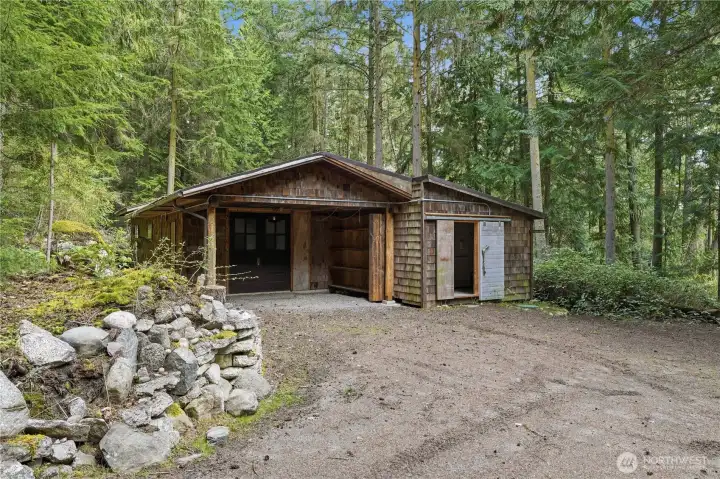 Garage/shop up the driveway a little