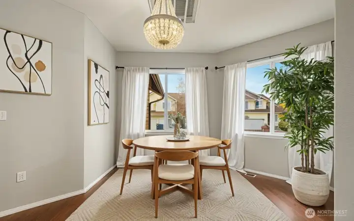 Virtually Staged Dining Area