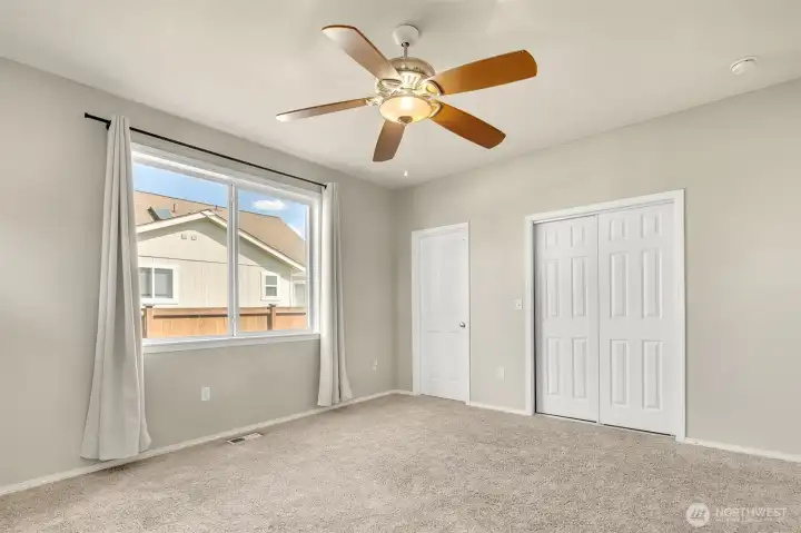 Not One but TWO Walk-In Closets + Wall Closet in Master Bedroom