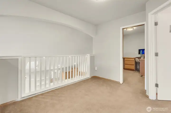 Loft Area Connects to Home Office