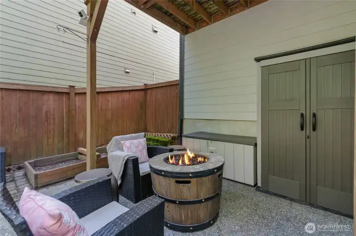 Covered outdoor gathering area