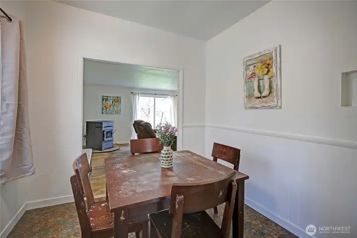 Another shot of the dining room looking into the living room.