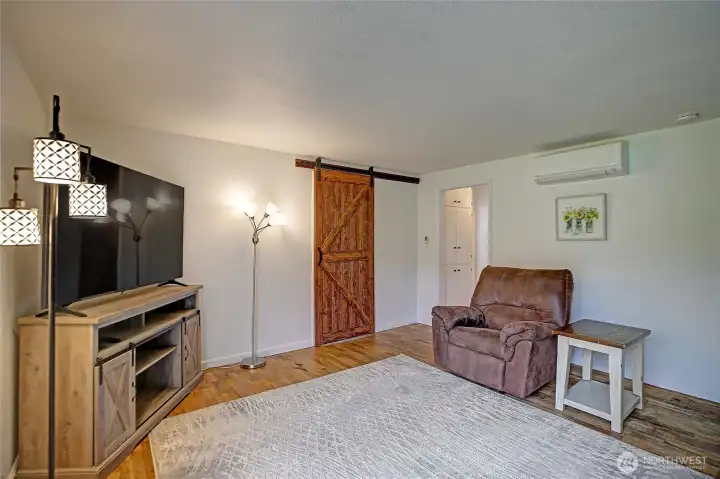 Living room.  The home has 3 Mini splits for heat and A/C.