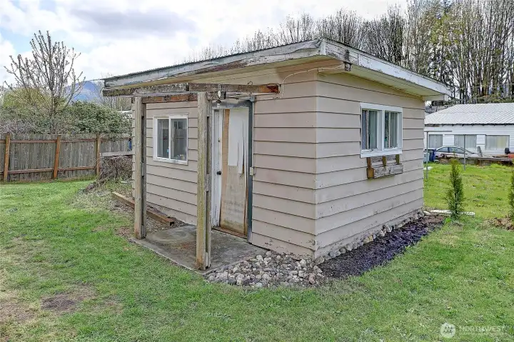 The shed needs some TLC, but has lots of potential.