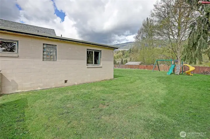 Great yard space & room for a garden.