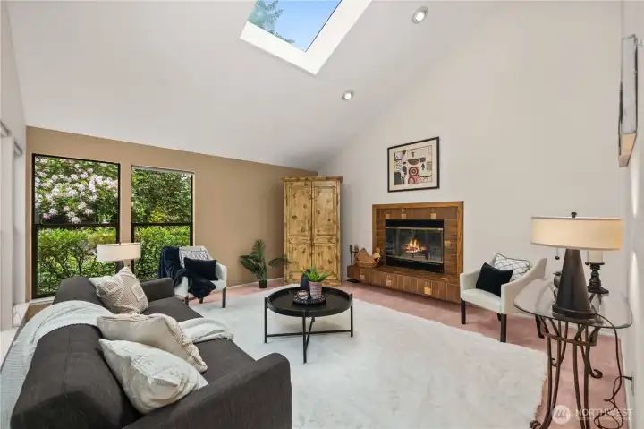 Vaulted ceilings for great natural light and big windows to help you feel connected to the outdoors.