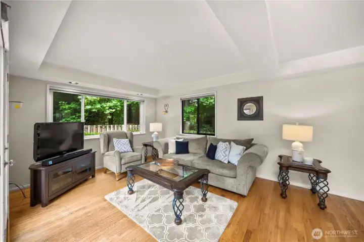 Family room adjacent to the dining room.
