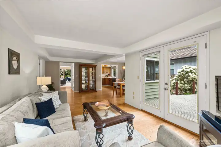 Hardwood floors for low maintenance.
