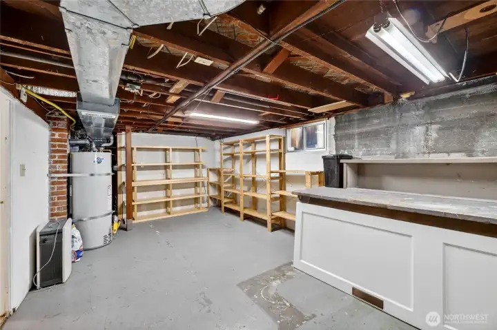 Water Heater and Furnace in this additional space in basement