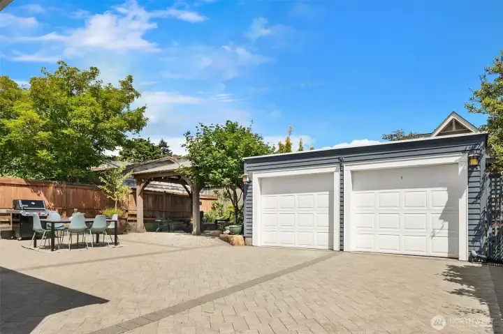 The expansive backyard invites outdoor fun and a 2 car garage too. The expansive backyard invites outdoor fun and a 2 car garage too.