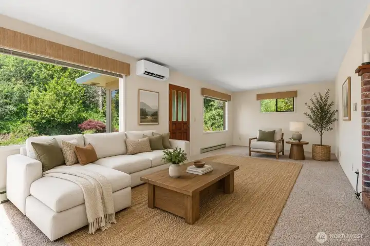 Virtually Staged Living Room