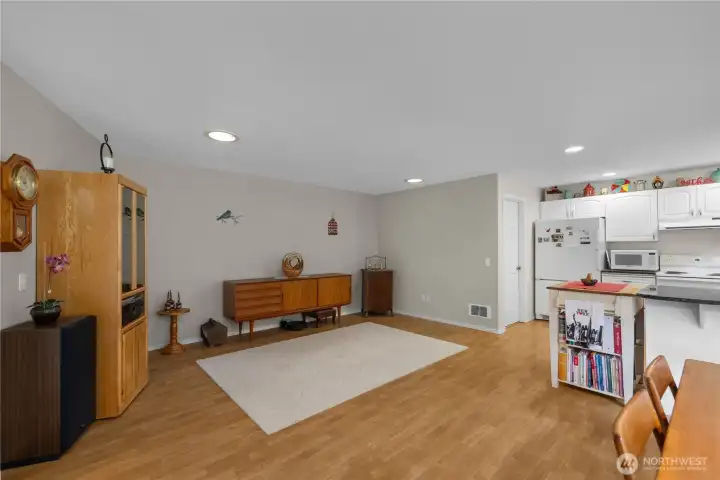 Open dining room or family room connects effortlessly with the kitchen and living spaces. Open dining room or family room connects effortlessly with the kitchen and living spaces.