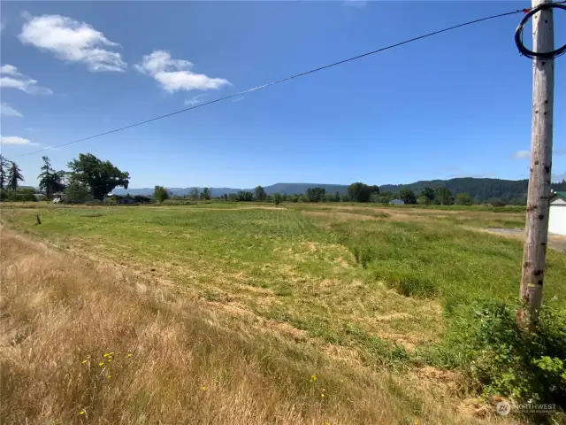 West front corner of property looking toward the Oregon Hills