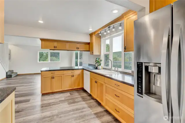 Kitchen view from sitting area