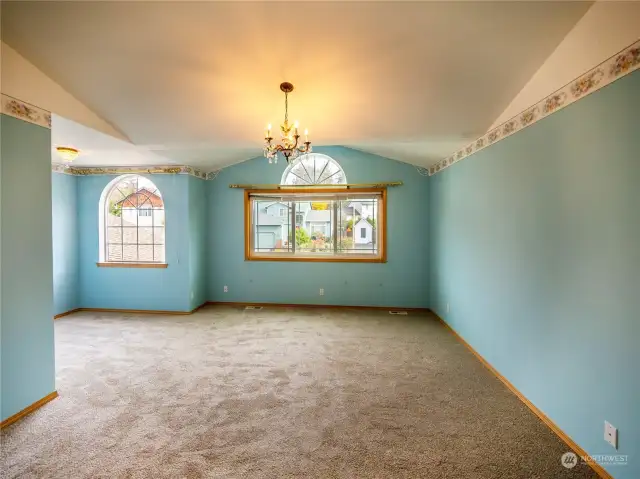 Primary bedroom with sitting area