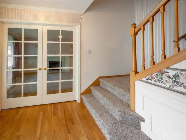 Another view of entry way looking to the formal living room