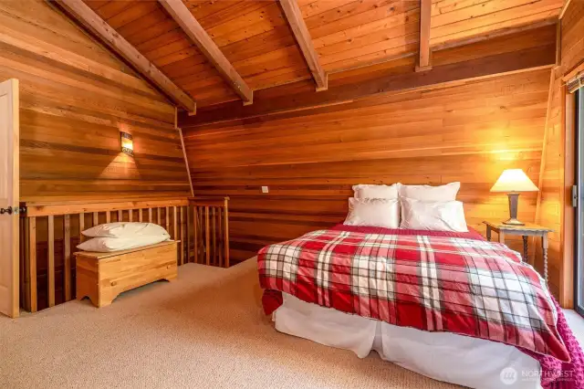 Another view of the upstairs loft area with plenty of room for beds or relaxing!