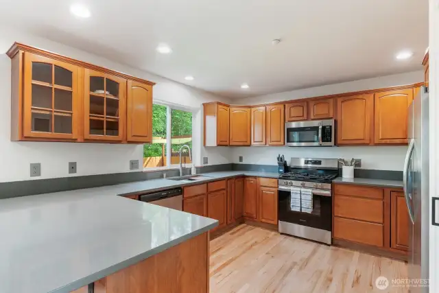 New Quartz countertops and all new appliances.