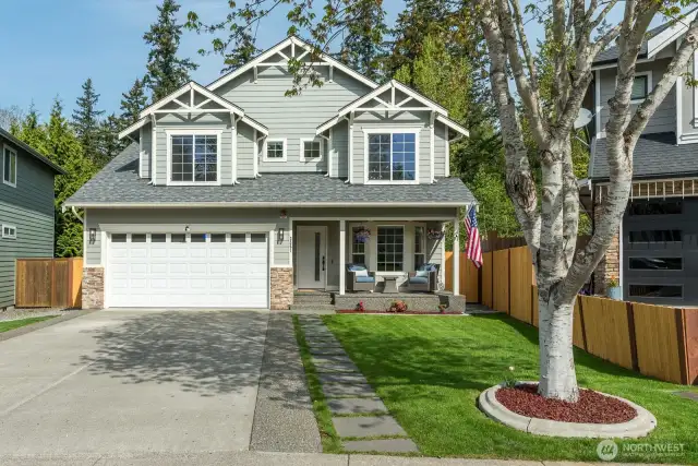 Quiet street, low maintenance yard.