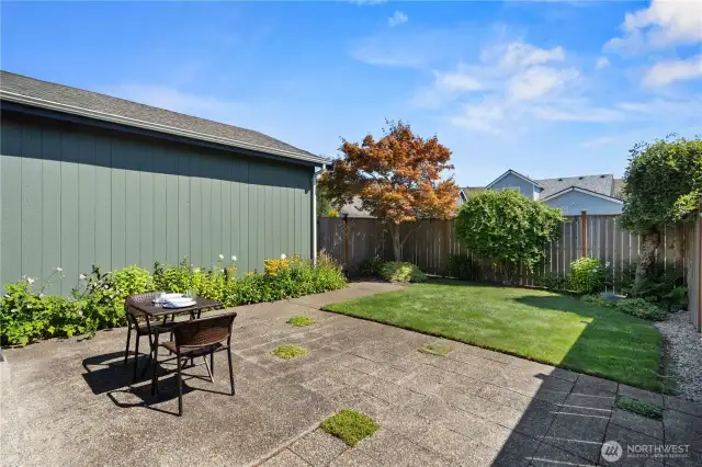 Fully fenced back yard